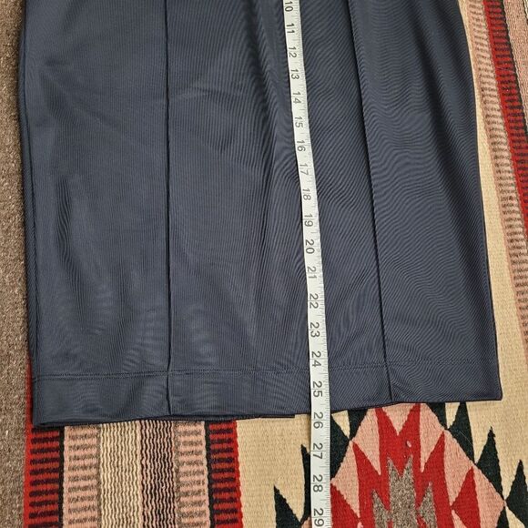 Acne Studios Clementina Pencil Skirt Size M in Dark Navy Elastic Waist Fleece - Picture 9 of 9